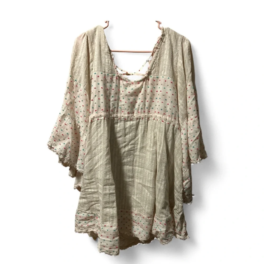 Kristin Miles Multicolor Polka Dot Top/Babydoll Dress, Size 3X - Picture 9 of 10